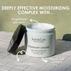 Jean & Len Hair Mask Rosemary & Ginger, for severely damaged, dry & dull hair, intensive moisturizing care, without parabens, silicones and microplastics, 6.76 Fl. Oz.