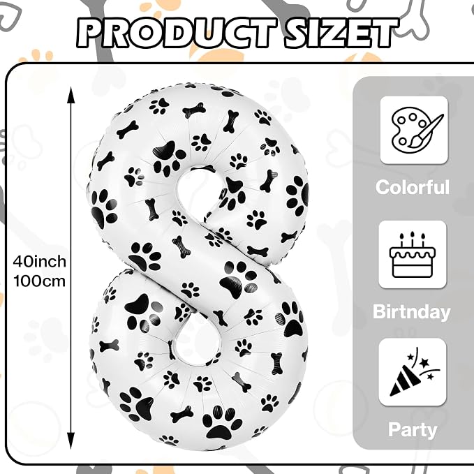 40 Inch Dog Foil Birthday Balloons - Image 2
