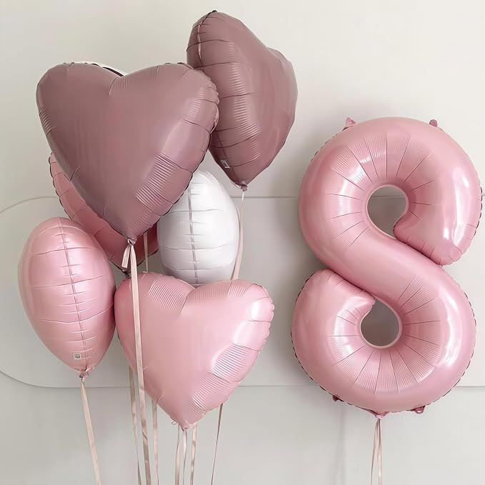 19th Birthday Balloon for Girls, 40 Inch Pastel Pink Number 19 Foil Balloons - Image 4