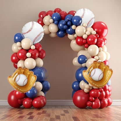 Baseball Balloon Garland Arch Kit by YUNGSUNPartySupplies