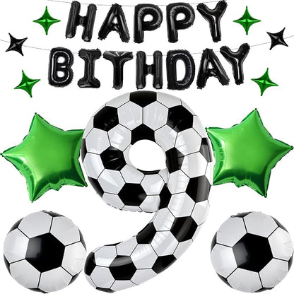 40 Inch Soccer Number 9 Balloon Set, Soccer Birthday Party Decorations | Sports by Unknown