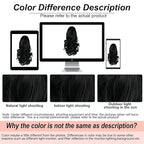 Ponytail Extension, Clip on Ponytails for Women, 12" Claw Clip in Short Curly Wavy Pony Hair Extension for Women - Black
