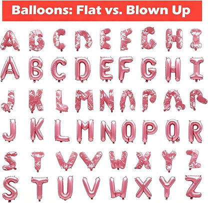 98 Pcs Pastel Pink Letter Balloons, Custom 3 Set A-Z Set - Image 4