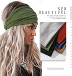 Olbye Wide Headbands Women Knotted Turban Headband Elastic Non Slip Hairbands Yoga Workout Head Wraps Running Sweatbands Boho Head Bands Fashion Hair Accessories for Women Pack of 6