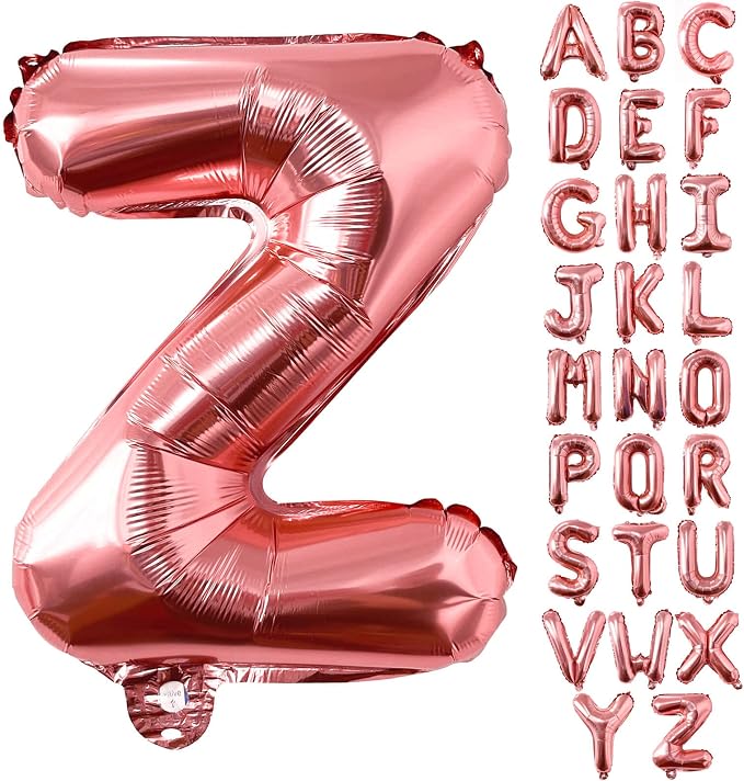 Lovoir 40 Inch Large Rose Gold Letter Z Balloons Big Size Jumbo Mylar Foil by Lovoir