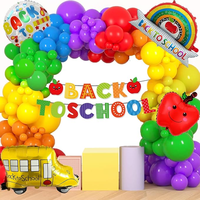 Back To School Party Decorations Kit 151 Pcs Back to School Balloon Arch | Back by AYDILOUP