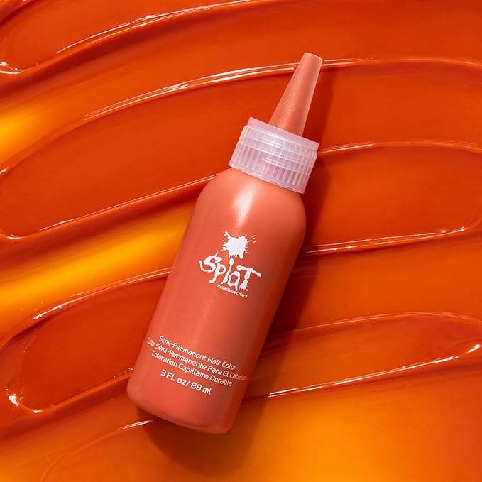 Splat Spicy Copper Semi Permanent Hair Dye Kit with Bleach, 1 Application, Includes Copper Orange Hair Dye, Oxide & Bleach Powder, Vegan & Cruelty Free Hair Color