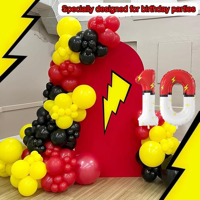 40 Inch Giant Red and White Cartoon Theme Number Foil Balloons - Image 4
