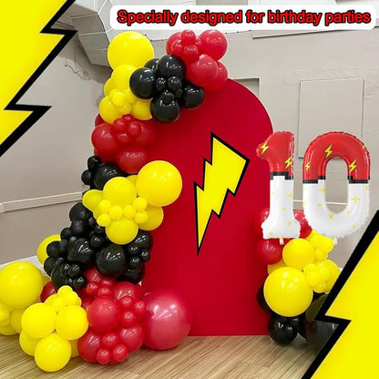 40 Inch Giant Red and White Cartoon Theme Number Foil Balloons - Image 4