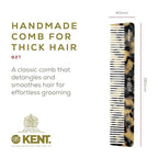 Kent 92TW Wide Tooth Women’s Detangler Comb for Curly, Wavy, and Thick Hair – Ideal for Use on Wet Hair – Gentle, Shower Comb for – Anti-Static, Smooth - Styling Tool by Kent