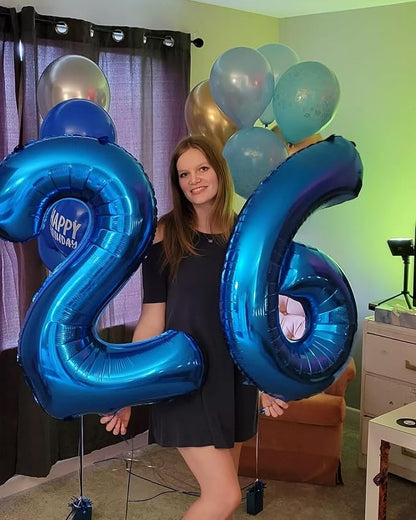 Navy Blue Number 16 Balloon 40 Inch - Image 2