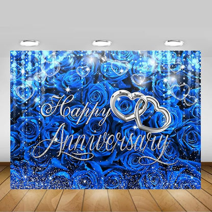 Mocsicka Happy Anniversary Backdrop Wedding Together Anniversary Party - Image 3