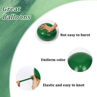 60pcs Green and Black Balloons 12inch - Image 3