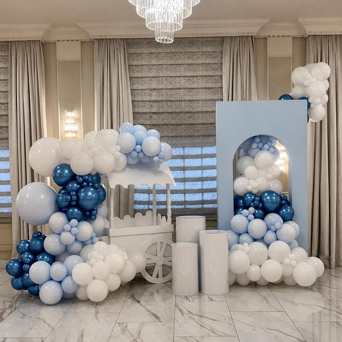 Blue and White Balloons for Baby Shower Bridal Shower Birthday Decorations | - Image 5