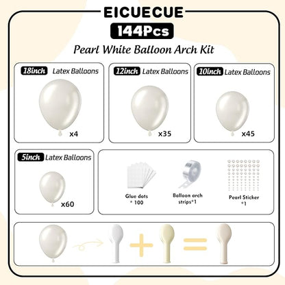 Pearl White Balloon Arch Kit - Image 2