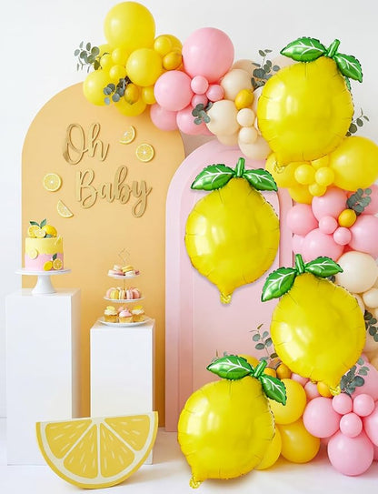10Pcs Lemon Foil Balloons, Lemonade Balloons - Image 7
