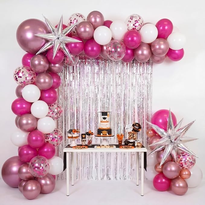 Capoda 148 Pcs Pink Balloon Garland Arch Kit Princess Party Decorations Balloons - Image 5