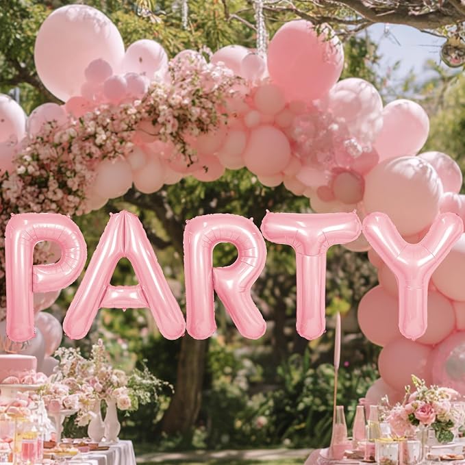 SUWEN 40 Inch Pink Large S Letter Balloons Big Foil Helium A-Z | Jumbo Mylar - Image 6