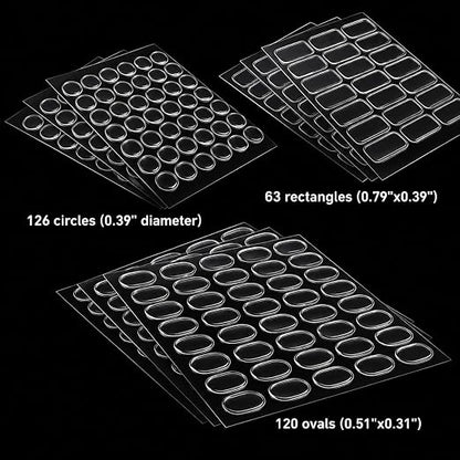 309 Pcs Clear Glue Dots Removable Sticky Tack 3 Sizes | Double Sided Waterproof - Image 3