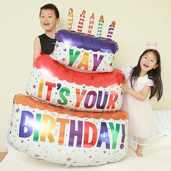 2pcs Happy Birthday Balloon Big 41" Foil Inflated Mylar Balloons - Image 6