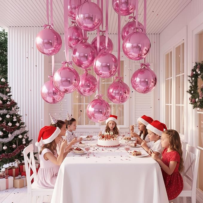 Jenaai 30 Set Round Foil Balloons Bulk 22 Inch 4d Metallic Giant Balloons Set - Image 5