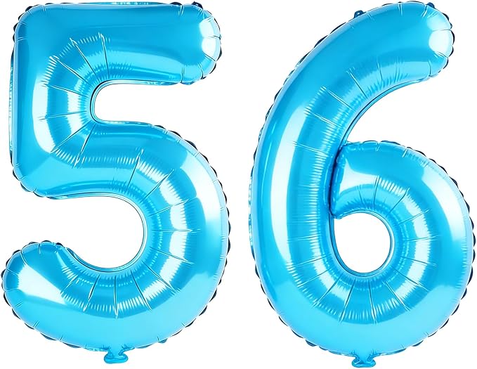 40 Inch Number 56 Balloons for 56th Birthday Party Decorations, 0-100 Jewelry by FOBELEC