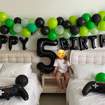 40'' Black Number 9 Balloons, Giant Self Inflating Foil Number Balloons Set 0-9 - Image 4