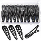 Teenitor 50Pcs Black Hair Barrettes For Women, 2 Inch Hair Barrettes Snap Hair Clips, Hair Clips For Women, Hair Accessories Black