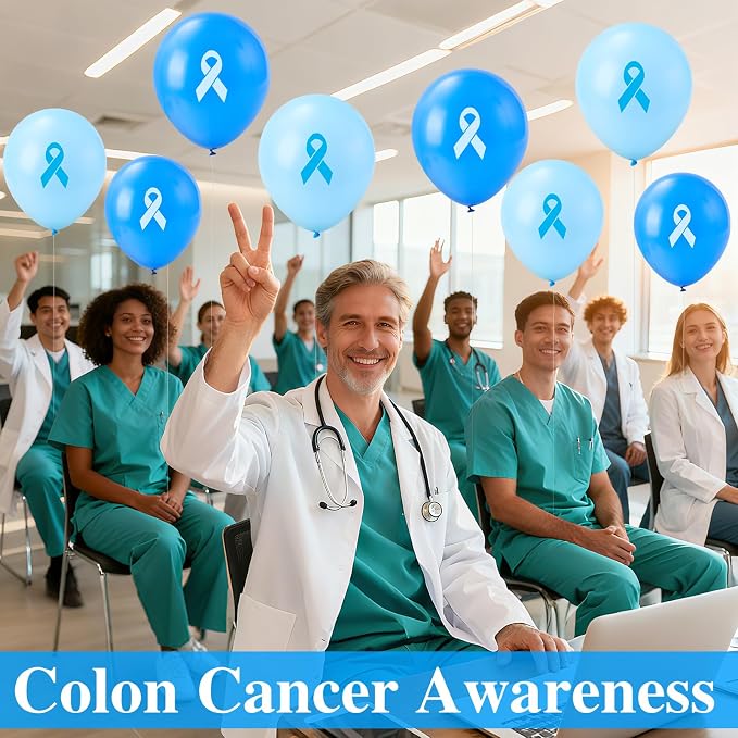 100 PCS Ribbon Awareness Balloons Decorations 12 Inch Ribbon Latex Balloons Arch - Image 5