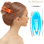 RC ROCHE 6 Pcs Flat Hair Clips Big Claw for Thick Hair French Duckbill Women No Slip Side Slide Curved Alligator Concord Strong Grip Hold Volume Lay Down Clamp, Large Jelly Candy