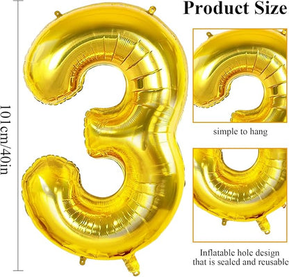 Number 33 Balloons for 33rd Birthday Party Decorations, 0-100 Large No.33 for - Image 2