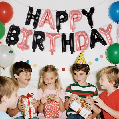 Happy Birthday Balloons Banner, Foil Balloon Personalized Name Letters Balloons - Image 3