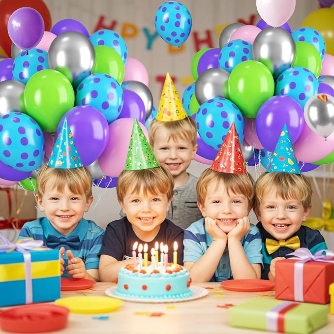 Pink Blue Purple Balloons - Image 8