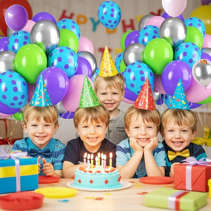 Pink Blue Purple Balloons - Image 8