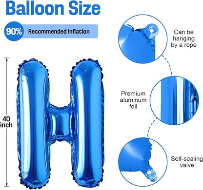 Blue HOME Balloons 40 Inch, Large HOME Letter Banner - Image 2