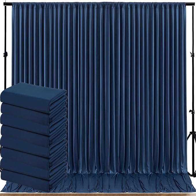 40ftx10ft Wrinkle Free Navy Blue Backdrop Curtains by ENJOYYOURPARTY
