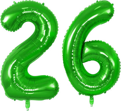 Number 26 Balloons for 26th Birthday Party Decorations, 0-100 Large No.26 by Joycard