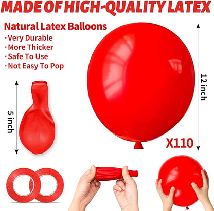 Red Balloon 110pcs - Image 3
