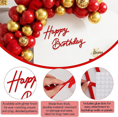 TONIFUL Happy Birthday Sign for Backdrop - Image 3