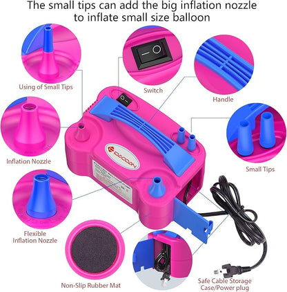 IDAODAN Electric Balloon Pump – Portable Balloon Air Pump Electric Inflator - Image 5