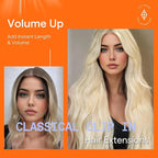 Full Shine Clip in Hair Extensions White Blonde 22 Inch Clip in Extensions for Women Remy Hair Extensions Clip ins Blonde Natural Human Hair 7 Pcs 120 G