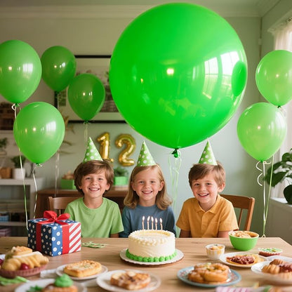 Lime Green Balloons 9pcs 36 Inch Extra Large Big Jumbo Giant Neon Yellowish - Image 7