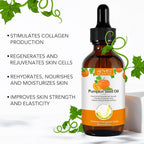 Pumpkin Seed Oil, Pumpkin Seed Essential Oil for Hair Growth & Dry Damaged Hair, Strengthen Hair Thickness, Nourish Hair scalp, Moisturizer Serum for Skin, Face & Body, 2.02 Fl Oz
