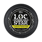 Loc Star Braid & Loc Gel, 3.4 fl oz, 24 pcs | Extreme Hold for Braids, Locs, Twists, Cornrows & Edges | Smooths & Tames Frizz | No Heavy Residue | Long-Lasting | With Aloe Vera