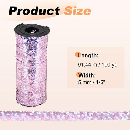 PATIKIL Glitter Curling Ribbon 100yds x 1/5" Plastic Balloon String Ribbon | - Image 2