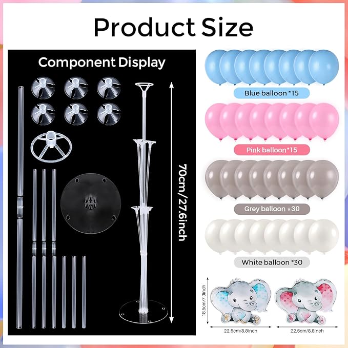 12 Sets Baby Shower Balloon Stand Kit - Image 3