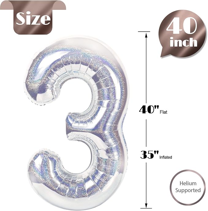 Laser Silver 3 Balloon - Image 5