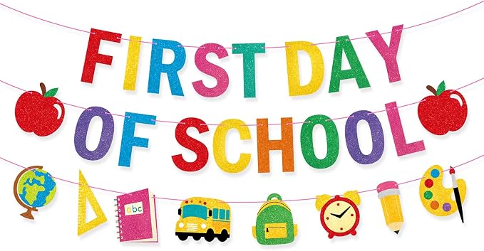 First Day Of School Banner Decor, Back To School Garland Decor, First Day Of by Sereliy