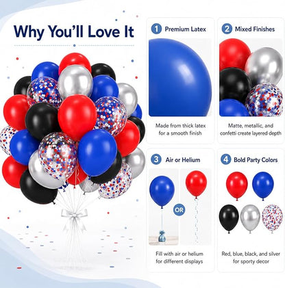 Red Blue Black Balloons - Image 4