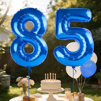 40 Inch Number 85 Balloons for 85th Birthday Party Decorations, 0-100 Dark Blue - Image 3